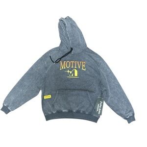 Motive Denim Charcoal Gray Hoodie Size: Medium